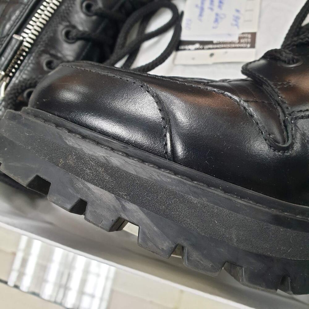 DIOR D-LEADER Cannage Quilted Leather Combat Boots - 39 - Picture 6 of 8